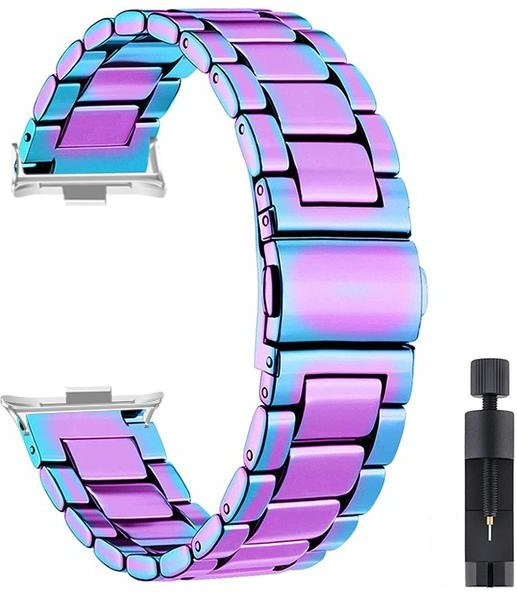 Uhrenarmband Edelstahl, Unisex, Bunt - Bild 1