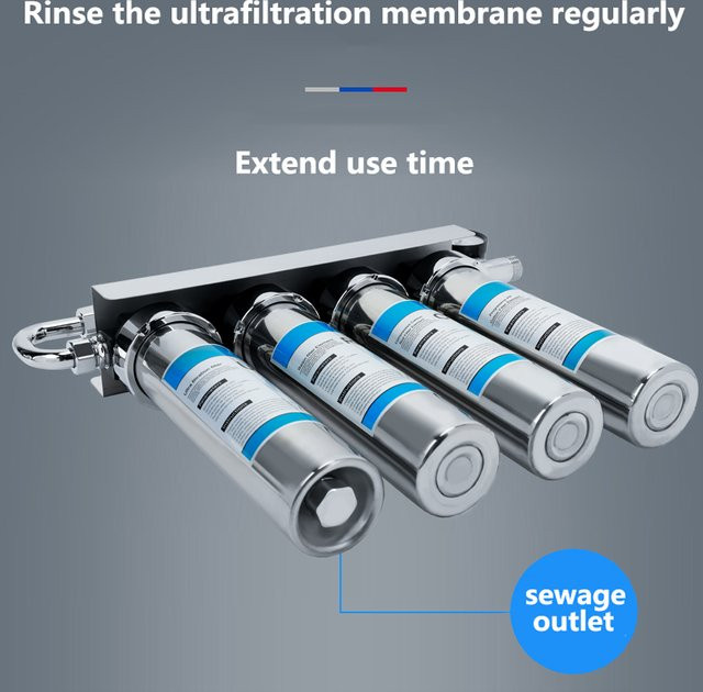 OSWNKW Ultrafiltration Wasserfilter mit Wasserhahn aus Edelstahl in Silber - Bild 1