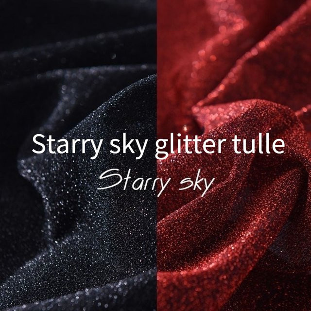 Elastischer Glitzerstoff nach Meter für Handarbeiten und DIY in Silber, Blau, Schwarz, Grün oder Multicolour - Bild 1