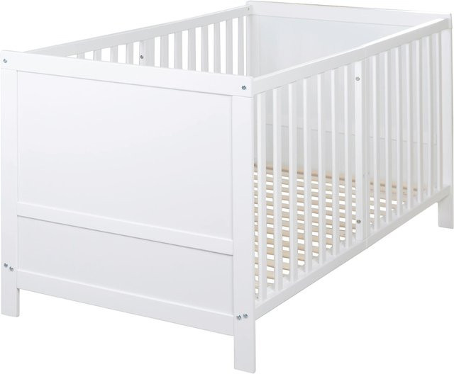 Roba Kombi-Kinderbett Easy Sleep in Weiß mit Matratze, B/T: 70 x 140 cm - Bild 1
