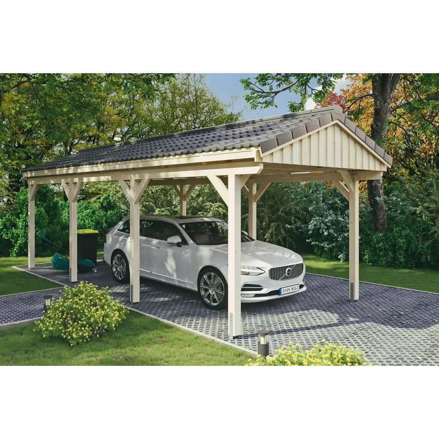 Skan Holz Carport Fichtelberg aus Fichte in Beige, B/T: 317 x 808 cm, Höhe: 303 cm - Bild 2