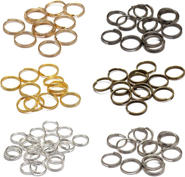 Schlüsselringe, Karabinerhaken, Gold Farbe, 5-14 mm - Bild 1