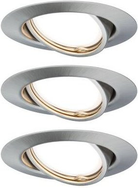 Paulmann Base Einbauleuchte 3er Set LED GU10 15W in Edelstahl silberfarben gebürstet - Bild 1
