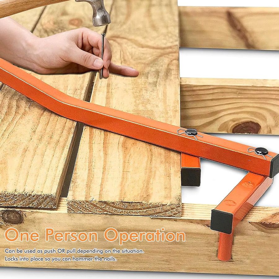 QDS Universal Deck Board Bender Biege Werkzeug zum Richten von Dielen in Orange - Bild 2