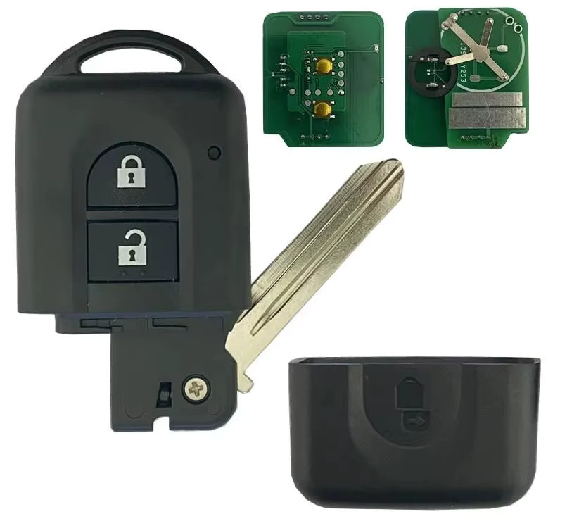 KEYECU Schlüsselloser Fernschlüssel in Schwarz mit 2 Tasten, 433 MHz und PCF7936-Chip für Nissan X-trail, Qashqai und Pathfinder (2007–2015) - Bild 2