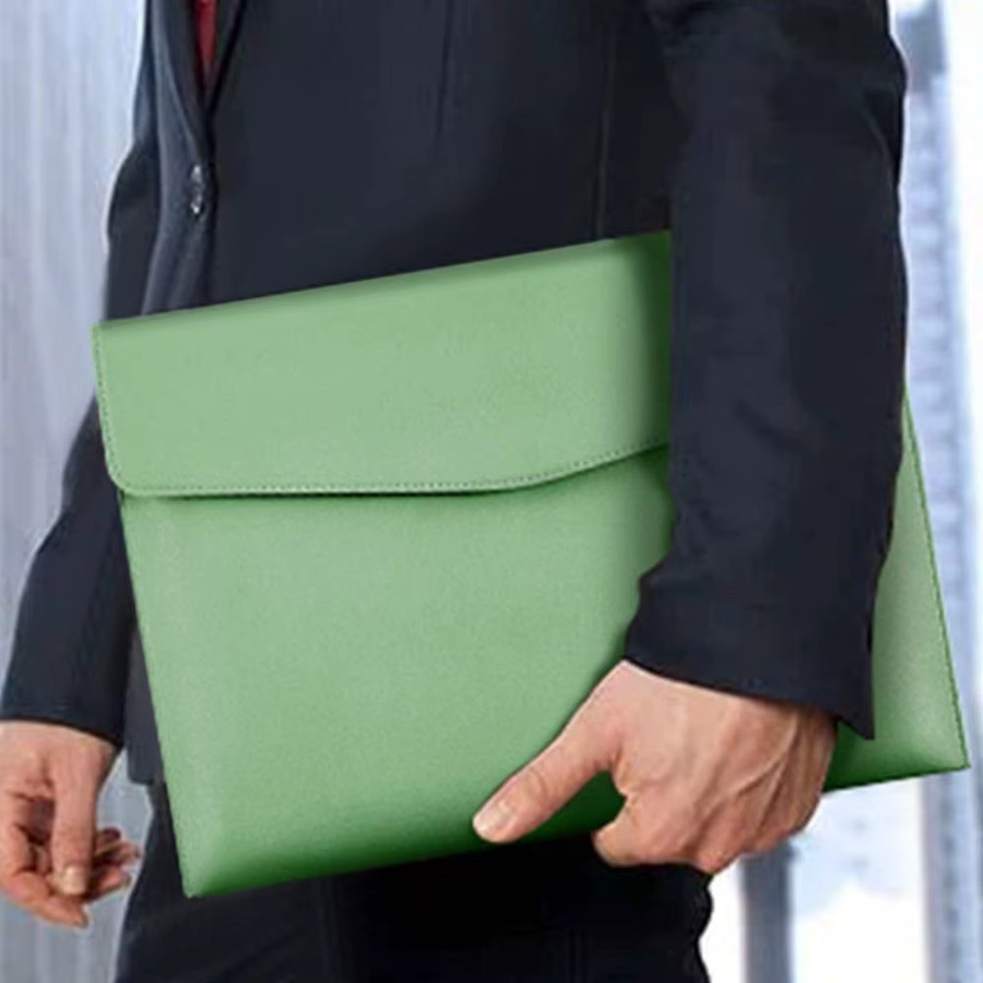 Rote Leder-Aktentasche mit großem Fassungsvermögen für A4 und A5 Dokumente - Bild 3