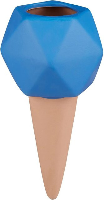 Relaxdays 4er Set Tonkegel aus Keramik in Blau zur Selbstbewässerung, Höhe: 19 cm, Breite: 9,5 cm, Tiefe: 9,5 cm - Bild 1