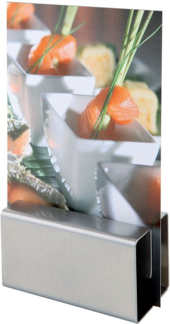 APS Kartenhalter aus Edelstahl in Silber, 2er Pack, L x B x H: 8,5 x 4,5 x 4,5 cm - Bild 1