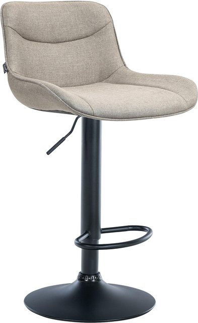 CLP Barhocker Vonore in Beige aus Stoff mit Metallgestell, höhenverstellbar und 360 Grad drehbar - Bild 1