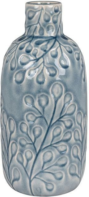 You do it Keramikvase mit Blumenmuster in Blau, runde Form, Durchmesser: 12 cm, Höhe: 26 cm - Bild 1