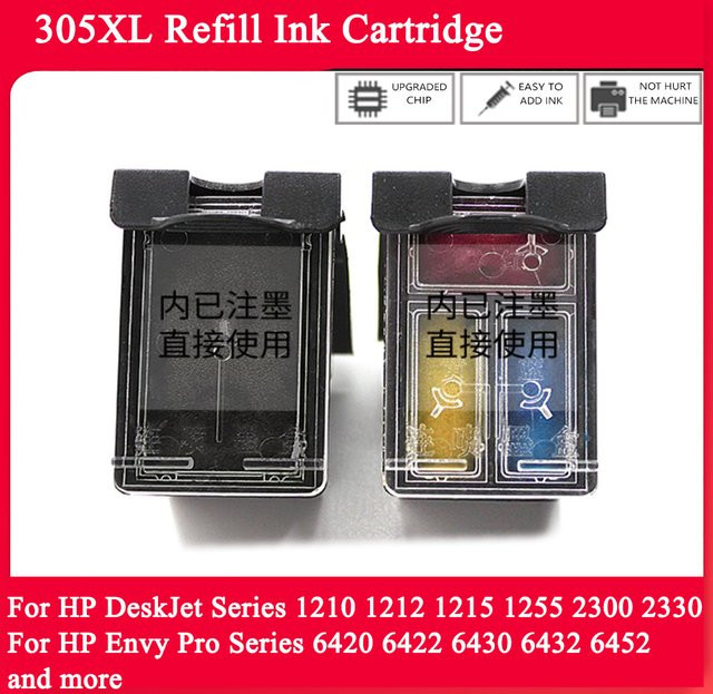 einkshop Kompatible Chip-Tintenpatrone für HP 305 und 305XL, Mehrfarbig, passend für HP DeskJet 2721, 2710, DeskJet Plus 4120 und 4122 - Bild 1