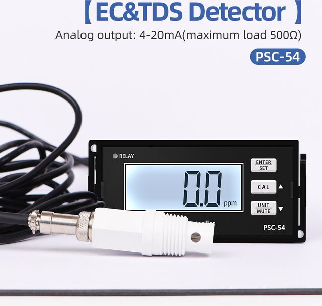 JUANJUAN EC- und TDS-Monitor-Controller zur Leitfähigkeitsmessung für die industrielle Wasseraufbereitung in Schwarz - Bild 1