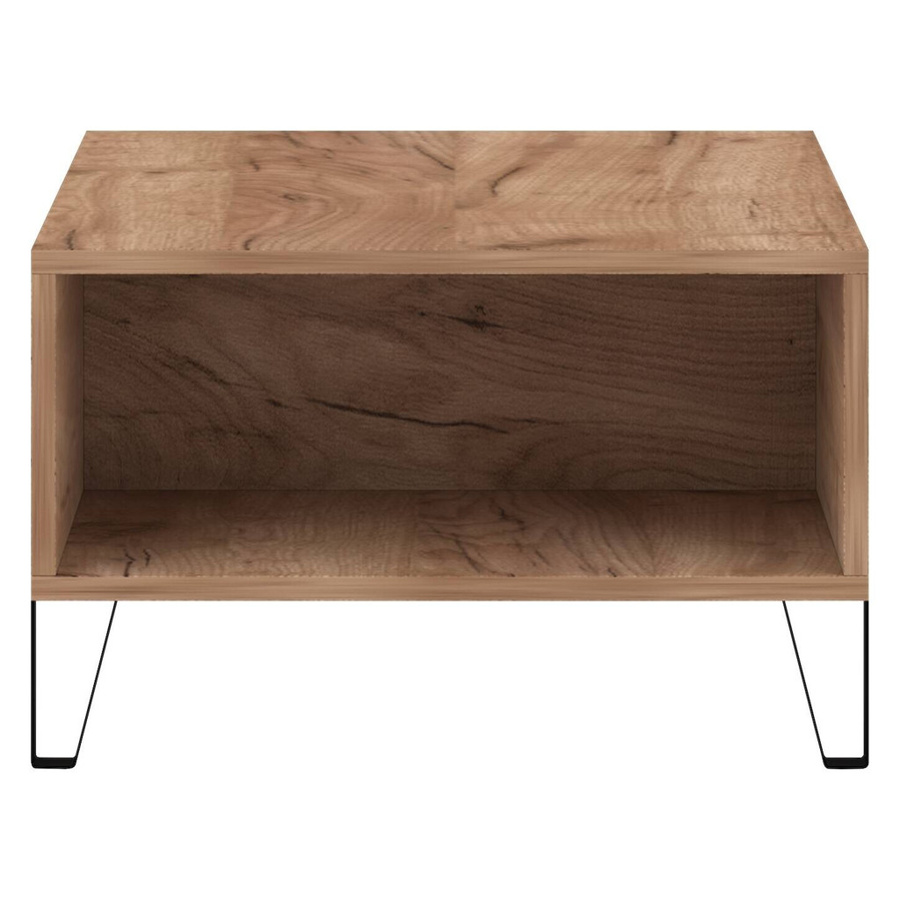Couchtisch BILBAO WIPMEB Eiche Tabak Nachbildung in Braun mit Metallgestell B/H/T: 60 x 37 x 60 cm - Bild 2