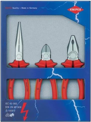 Knipex Elektro-Paket 00 20 12 VDE Zangen-Set 3-teilig in Rot - Bild 3