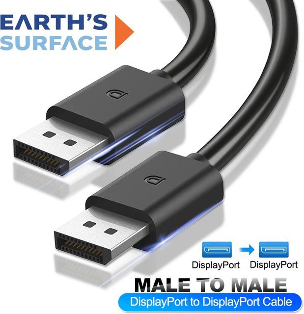 OUIO DisplayPort zu DisplayPort Kabel Schwarz 1,8 m für PC Laptop TV und Monitor - Bild 1