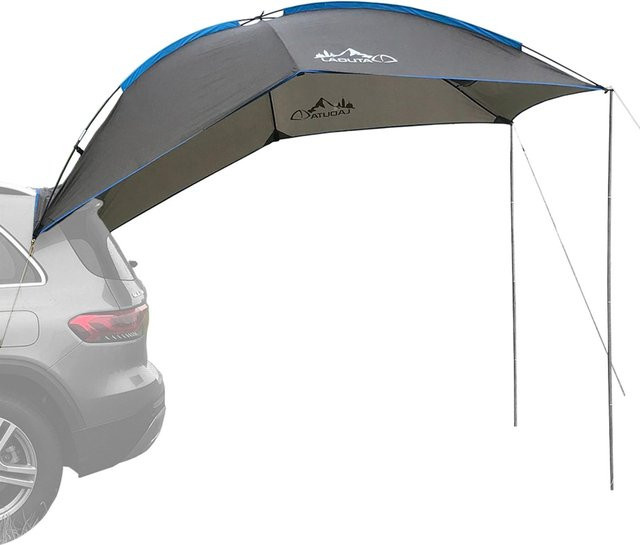 TOMTOP JMS Wasserdichtes Auto-Heckzelt als Camping-Unterstand und Outdoor-Autozelt in Grau, Breite: 280 cm, Höhe: 200 cm - Bild 1