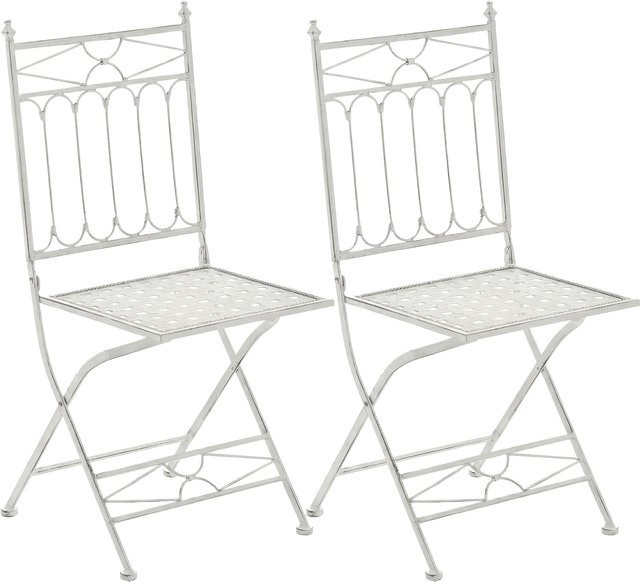 CLP 2er Set Klappstühle Asina aus Eisen im Jugendstil für Garten und Balkon - Bild 1
