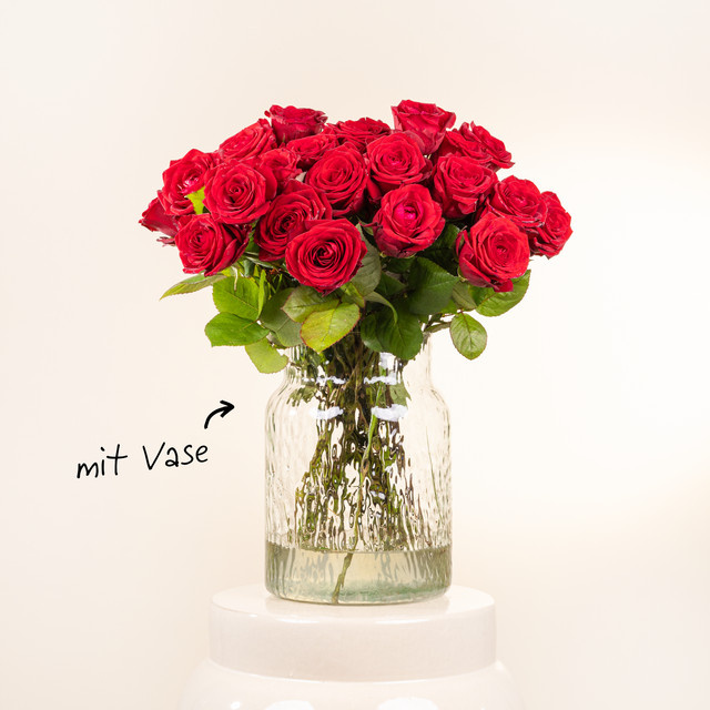 BLUME2000 Premium-Rosen Rot 25 Stiele Größe L - Bild 1