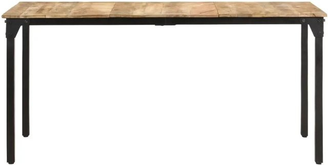 vidaXL Esstisch aus Mangoholz in Braun, B/T/H: 160 x 80 x 76 cm - Bild 1