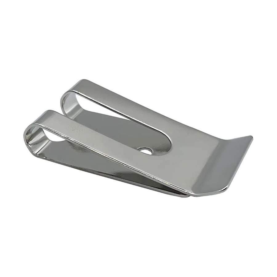 APWIKOGER Metall Gürtelclip Verschluss aus Edelstahl in Silber, Federverschluss-Haken für Leder-DIY-Projekte, B/H: 54 x 25 mm - Bild 2