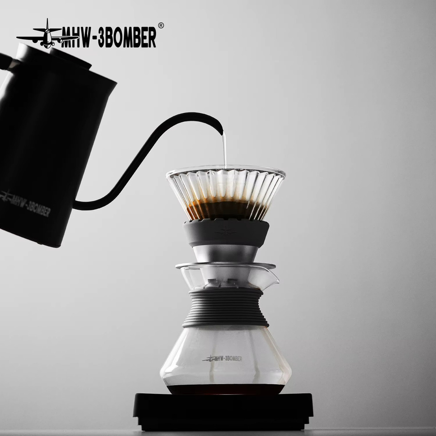 MHW-3BOMBER Aroma Coffee Server Glas-Karaffe für Pour Over Drip Coffee transparent - Bild 4