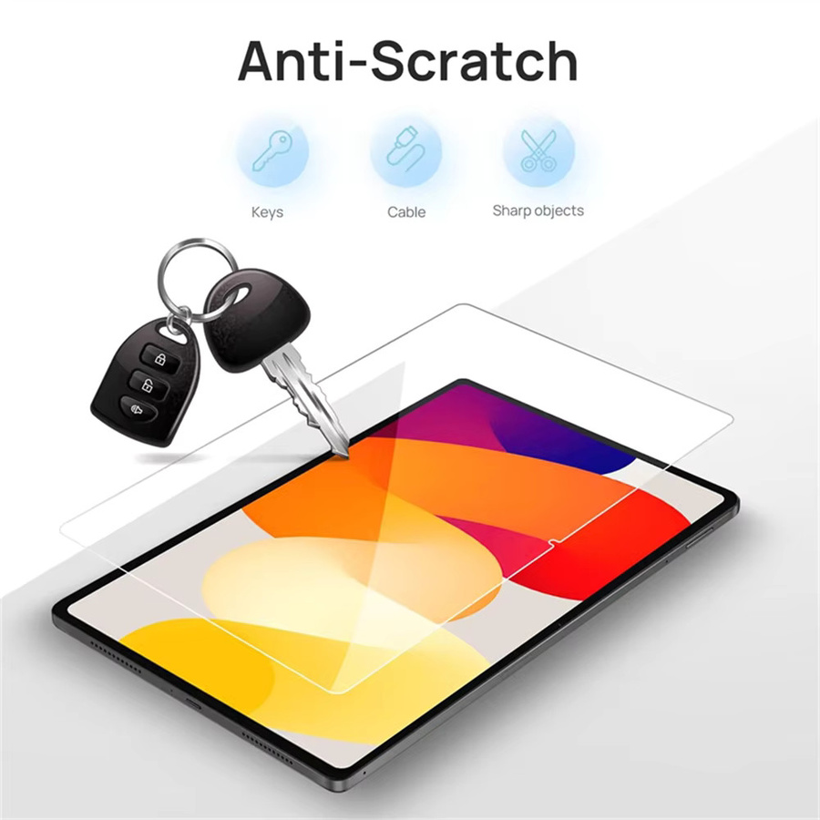 2 Stück Displayschutzfolien aus gehärtetem Glas für Xiaomi Redmi Pad SE 11 Zoll 2023, transparent, Anti-Scratch HD-Schutzfolie - Bild 4