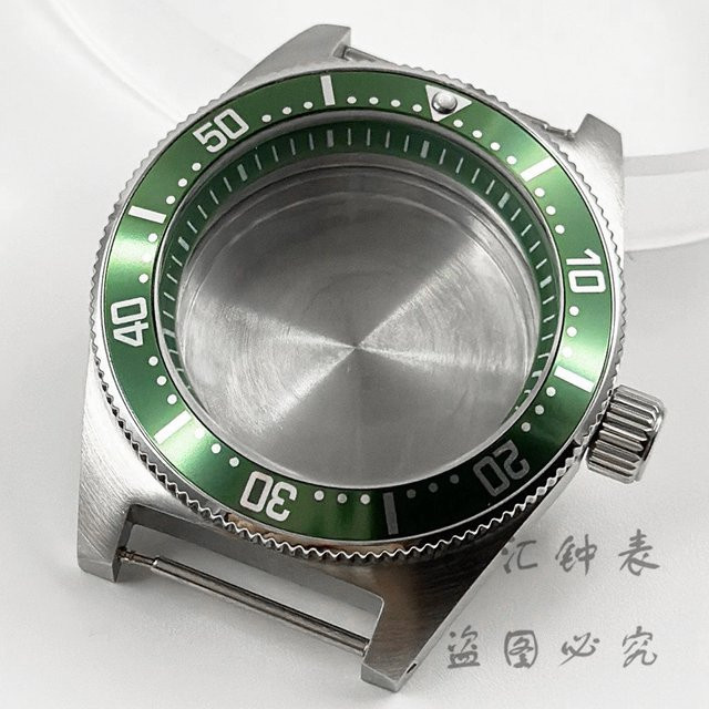 LIYAN Uhrengehäuse Edelstahl, Silber, 40 mm, Titan Lünette, Unisex - Bild 1