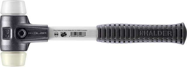 Halder Simplex Schonhammer Ø 40 mm mit Superplastik Nylon Kopf und Fiberglasstiel - Bild 1