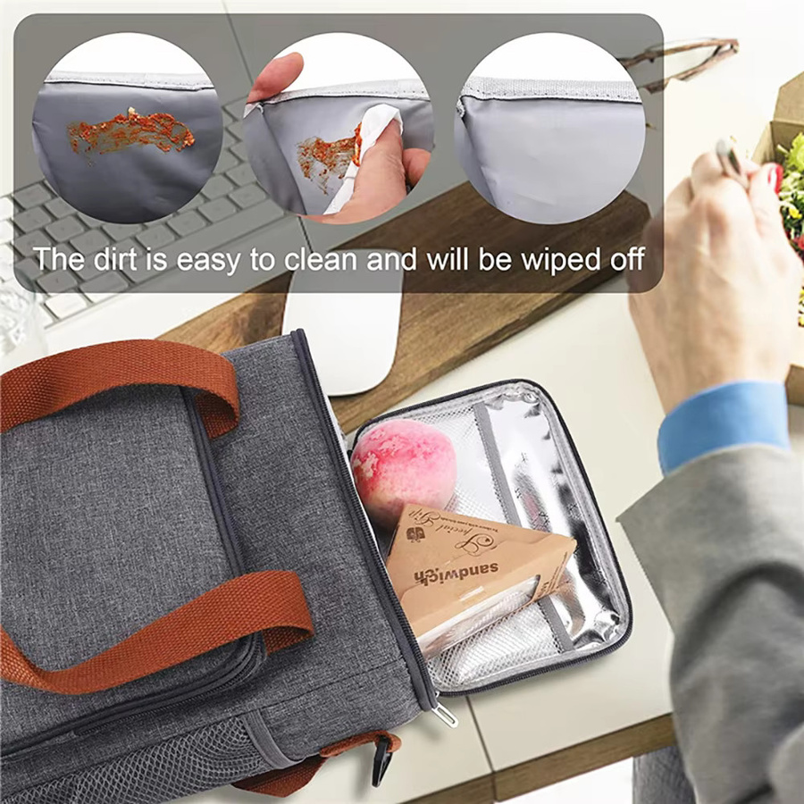 Isolierte LISM Outdoor-Lunchbox als Bento-Tasche für Picknicks und Reisen in Schwarz oder Grau - Bild 4