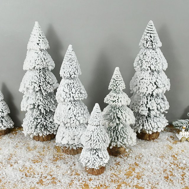 YONGSNOW Mini Weihnachtsbaum für den Schreibtisch als Tischdekoration aus Zedernnadeln für Weihnachten und Neujahr - Bild 1