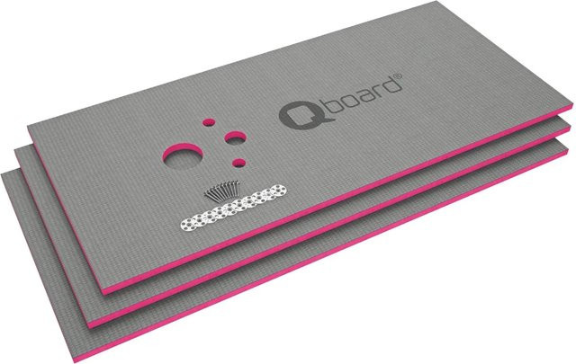 Qboard quick Verkleidung für WC-Wandelemente, Grau, B/T/H: 130 x 60 x 2 cm - Bild 1