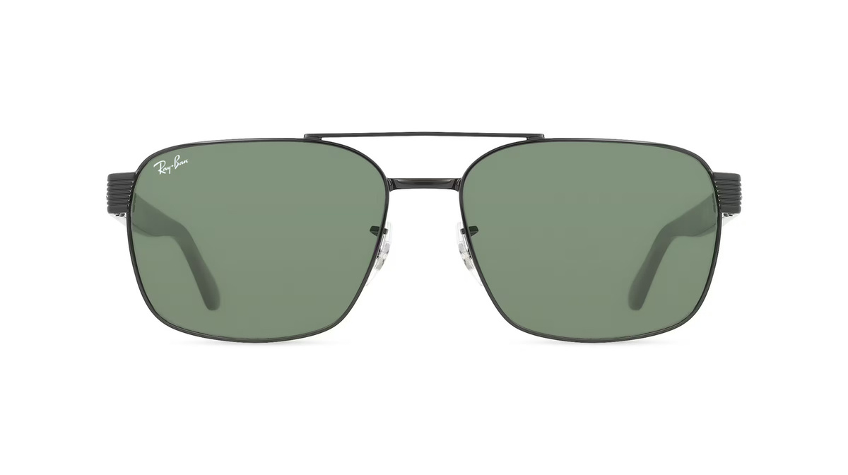 Ray-Ban RB3751 Sonnenbrille, Vollrand, Quadratisch, Metall, Unisex, schwarz, green - Bild 1
