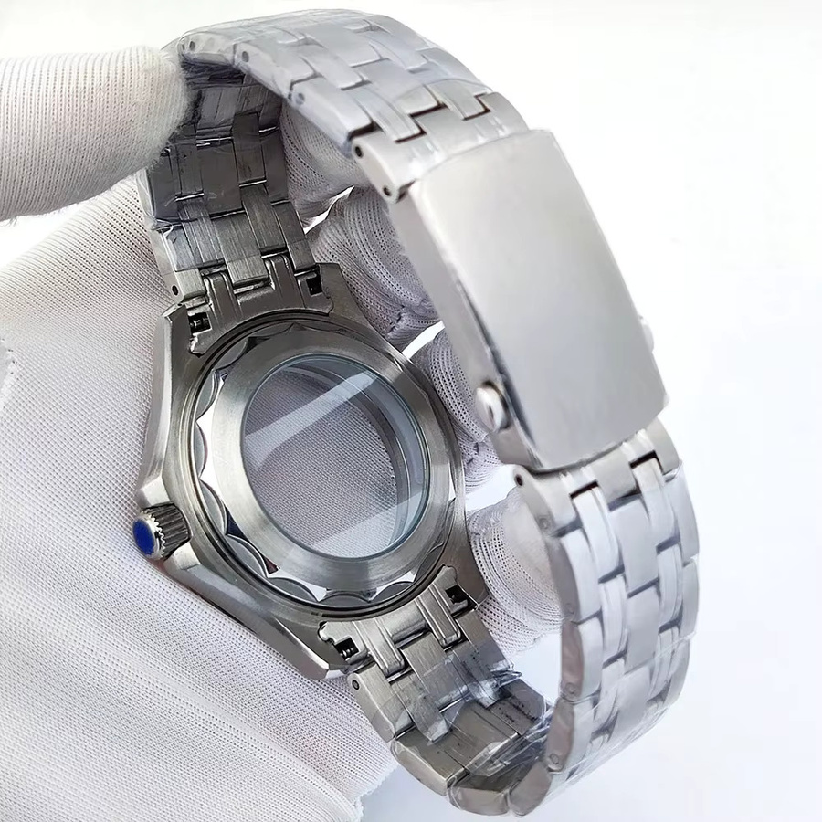 OUMASHI Uhrengehäuse Edelstahl, 42 mm, Silber, Keramiklünette - Bild 2