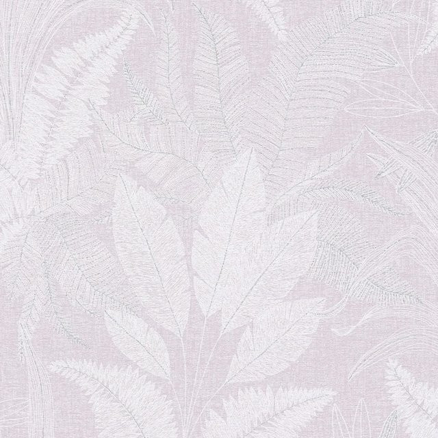 PROFHOME Landhaus Tapete Floral Matt in Violett Weiß Grau, Breite: 0,53 m, Länge: 10,05 m - Bild 1