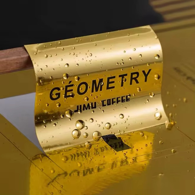 Personalisierte Gold-Aufkleber mit individuellem Logo für deine Geschenkverpackung - Bild 1