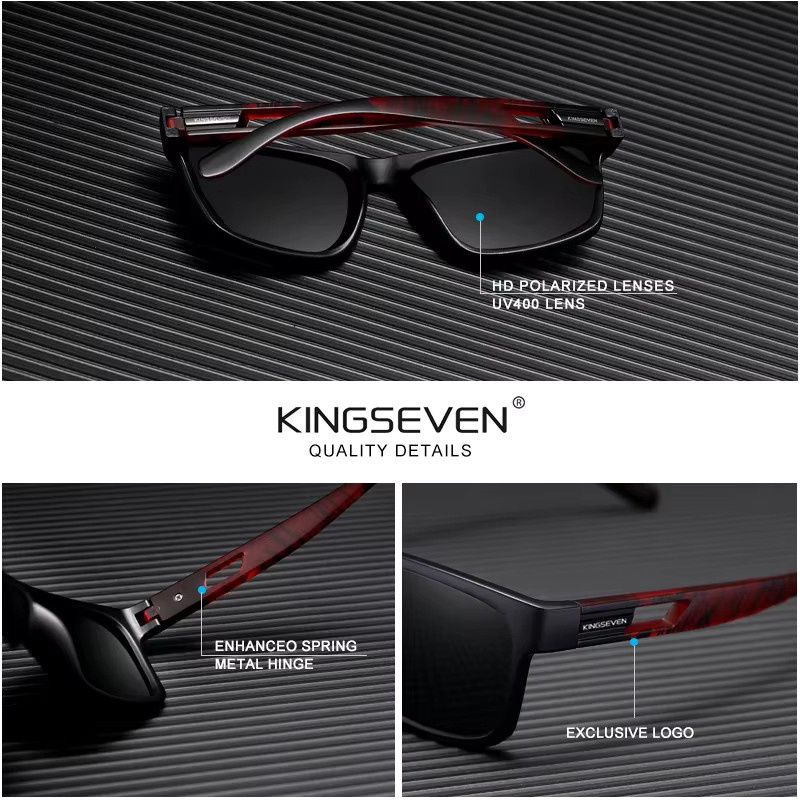 Kings even trend Sonnenbrille, Unisex, Vollrand, rechteckig, Kunststoff, polarisiert - Bild 3