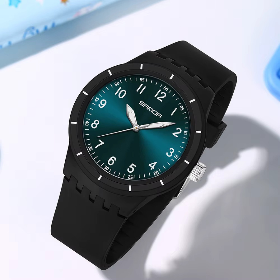 SANDA Armbanduhr, Analoguhr, Quarz, Weiß, Silikon, Damen - Bild 2