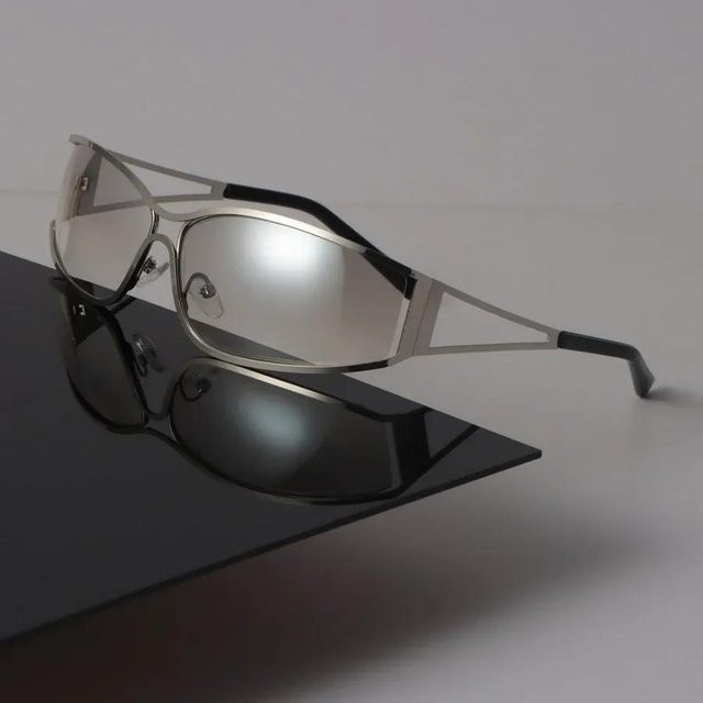 Fable Sonnenbrille, oval, Vollrand, Metall, grau, Unisex - Bild 1