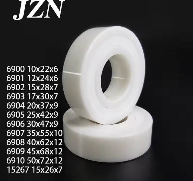 JZN Zirkonoxid-Keramiklager mit Doppeldichtung 2RS in Weiß, verschiedene Modelle 6900 bis 6910 - Bild 1