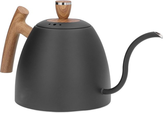 Pour Over Kaffeekessel mfySpace aus rostfreiem Edelstahl in Schwarz mit 800 ml Fassungsvermögen und Schwanenhalsausguss - Bild 1