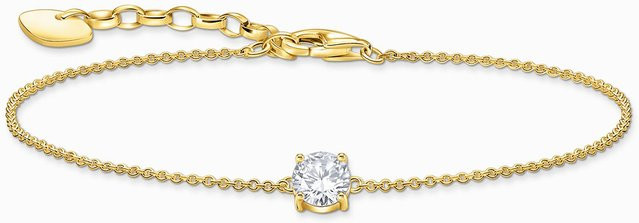 Thomas Sabo Armband, 925 Silber, vergoldet, weißer Zirkonia, Damen - Bild 1