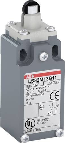 ABB LS32M13B11 Positionsschalter 10A mit Kuppenstößel in Grau IP66 - Bild 1