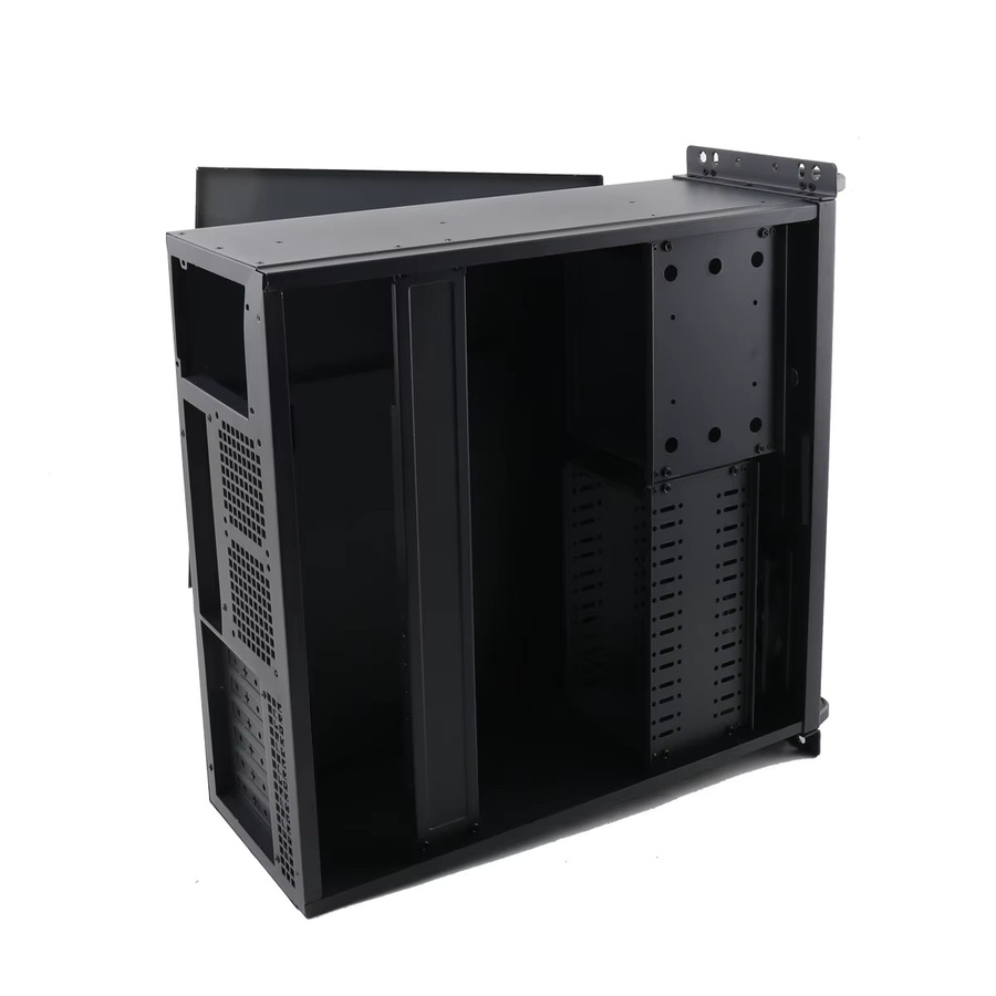 Industrielles 4U Rackmount-Gehäuse für ATX-Mainboards in Schwarz mit 7-Bay 3,5-Zoll-HDD-Speicher, 2x DVD-ROM, 7 PCIe-Steckplätzen, 120-mm-Lüfter und Front-Staubfilter - Bild 7