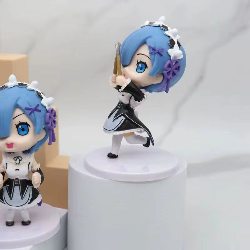 Bandai Re:ZERO Rem Anime Figur im Pyjama mit Stuhl, mehrfarbiges PVC Sammlermodell zur Dekoration - Bild 3