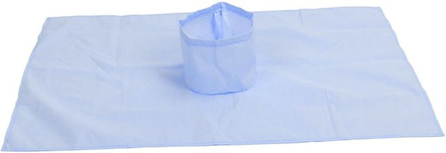 TOMTOP JMS Massageliegentuch aus Baumwolle mit Gesichtsloch in Blau, B/T: 50 x 80 cm - Bild 1