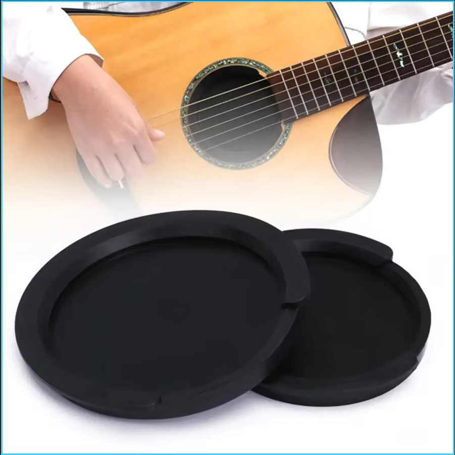 YOUYAN Akustische Schalllochabdeckung für klassische Gitarren aus Silikon in Schwarz - Bild 4