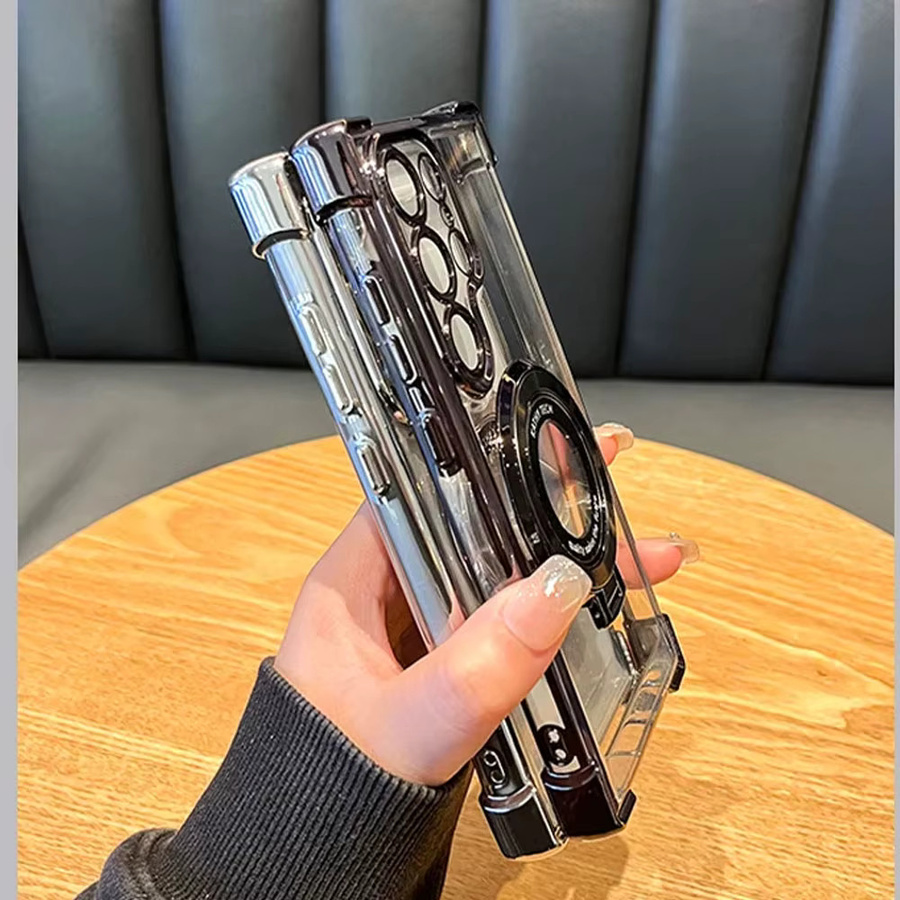 Magnetische transparente Schutzhülle mit Ständer und Acryl-Rückseite für Samsung Galaxy S26 Ultra und S25 Ultra - Bild 3