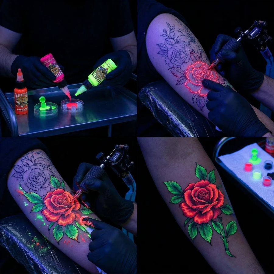 DMTATTOO Tattoo Tinte, 15 ml, Fluoreszierend, Pflanzliche Extrakte - Bild 3