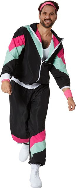 tectake Herrenkostüm Retro 80er 90er Jahre Jogginganzug - Bild 1
