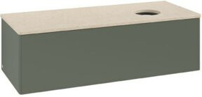 V&B Waschtischunterschrank Antao ohne Frontstruktur in Grau Grün lackiert, B/T/H: 120 x 50 x 50 cm - Bild 1